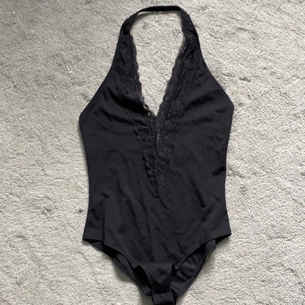 Forever 21 Lace Halter Bodysuit
